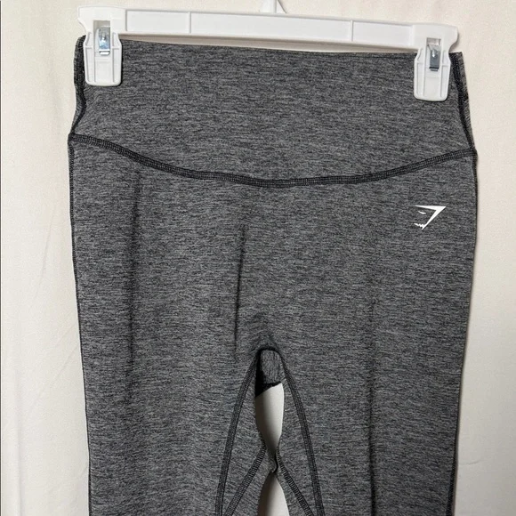 Gymshark Heather Charcoal Heart Marl Leggings Size Small - Picture 2 of 6